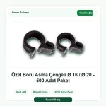 Hekimoğlu Özel Boru Asma Çengeli Ø 16 / Ø 20 – 500 Adet Paket ürün görseli