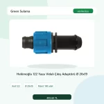 Hekimoğlu 122 Yassı Vidalı Çıkış Adaptörü Ø 20x19 - 100 Adet Paket gerçek katalog ürün görseli