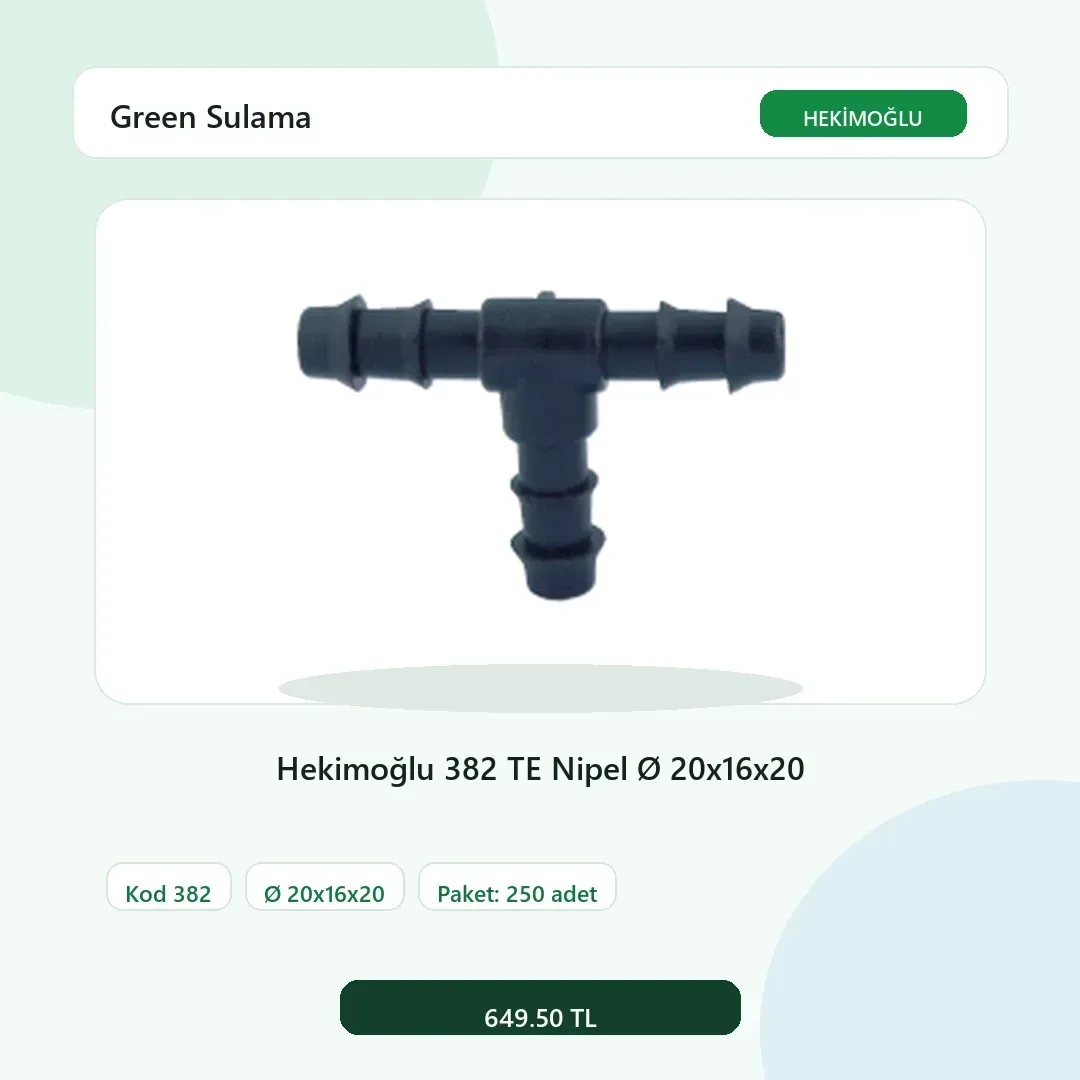 Hekimoğlu 382 TE Nipel Ø 20x16x20 - 250 Adet Paket gerçek katalog ürün görseli Hekimoğlu 382 TE Nipel Ø 20x16x20 - 250 Adet Paket gerçek katalog ürün görseli