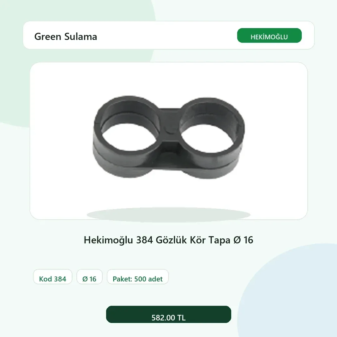 Hekimoğlu 384 Gözlük Kör Tapa Ø 16 - 500 Adet Paket gerçek katalog ürün görseli Hekimoğlu 384 Gözlük Kör Tapa Ø 16 - 500 Adet Paket gerçek katalog ürün görseli