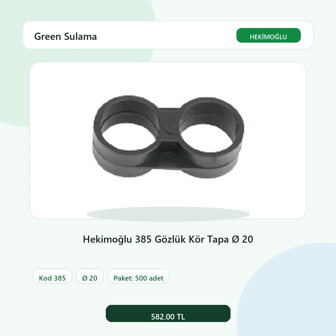 Hekimoğlu 385 Gözlük Kör Tapa Ø 20 - 500 Adet Paket gerçek katalog ürün görseli Hekimoğlu 385 Gözlük Kör Tapa Ø 20 - 500 Adet Paket gerçek katalog ürün görseli