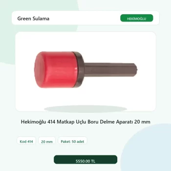 Hekimoğlu 414 Matkap Uçlu Boru Delme Aparatı 20 mm - 50 Adet Paket gerçek katalog ürün görseli