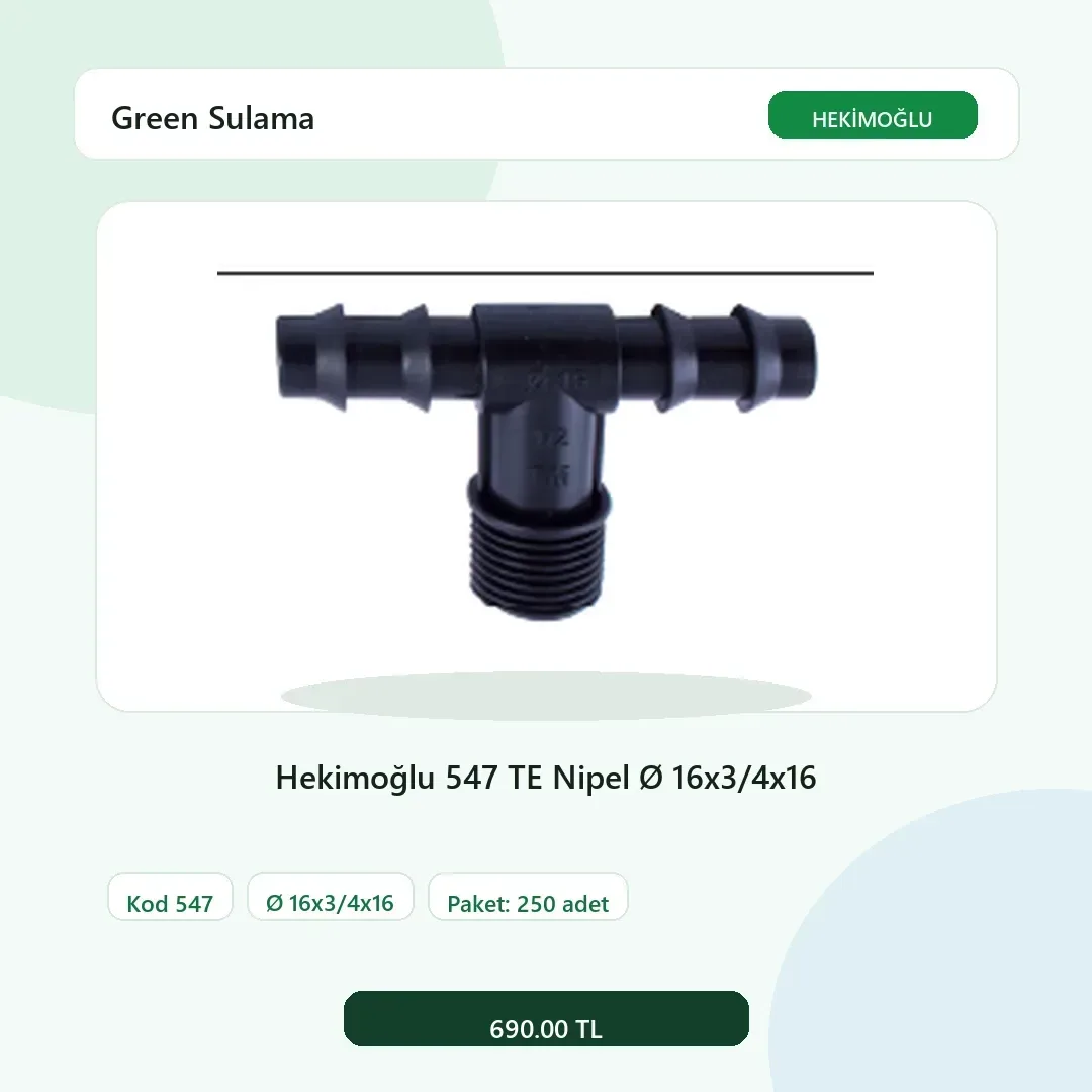 Hekimoğlu 547 TE Nipel Ø 16×3/4×16 - 250 Adet Paket gerçek katalog ürün görseli Hekimoğlu 547 TE Nipel Ø 16x3/4x16 - 250 Adet Paket gerçek katalog ürün görseli