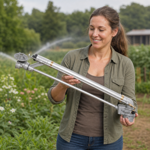 metsan-roket-50-kadin-elinde METSAN Roket 50 Şanzımanlı Sprinkler | 2″ Giriş, 25 - 45 m Menzil, 16 - 22 mm Nozul