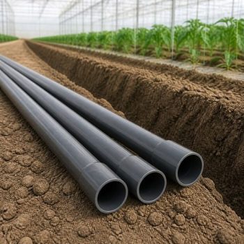 Pimtaş U-PVC yapıştırma muflu boru PN10 tarımsal sulama uygulaması