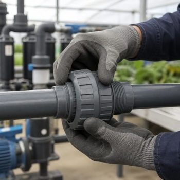Pimtaş U-PVC çift taraf içten dişli rakor montaj detayı
