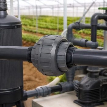 Pimtaş U-PVC çift taraf içten dişli rakor tarımsal sulama uygulaması