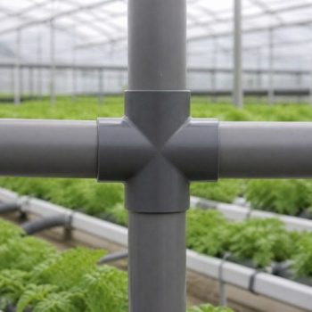 Pimtaş UH-PVC 90 derece yapıştırma muflu kruva istavroz sera sulama uygulaması