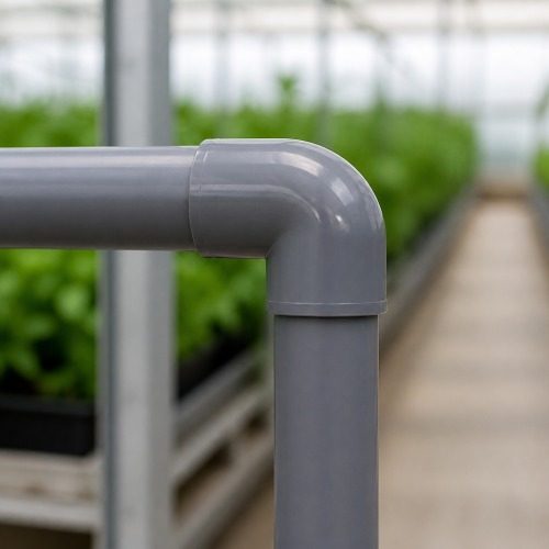 Pimtaş UH-PVC 90° Yapıştırma Muflu Dirsek - Sera Uygulaması Pimtaş UH-PVC 90 derece yapıştırma muflu dirsek sera sulama uygulaması