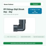 Poelsan PP Fittings Dişli Dirsek Dişi Dişi Sinematik