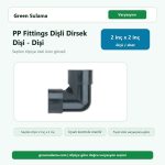Poelsan PP Fittings Dişli Dirsek Dişi Dişi Sinematik