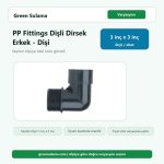 Poelsan PP Fittings Dişli Dirsek Erkek Dişi Sinematik
