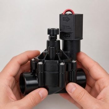 Rain Bird 100DV 9V kilitlemeli solenoid vana elde kullanım görünümü