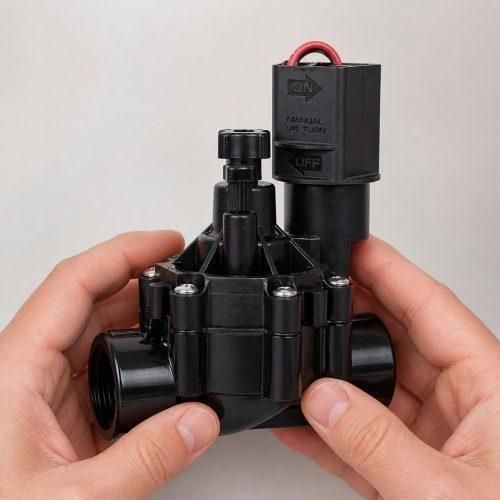 Rain Bird 100DV 9V kilitlemeli solenoid vana elde kullanım görünümü Rain Bird 100DV 9V kilitlemeli solenoid vana elde kullanım görünümü