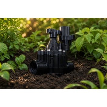 Rain Bird 100PGA 24V 1 inç solenoid vana bahçe toprağında sinematik görünüm