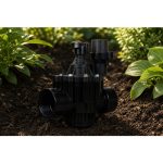 Rain Bird 150PGA 9V 1,5 inç solenoid vana bahçe toprağında sinematik görünüm