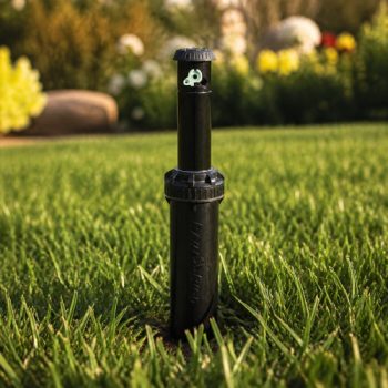 Rain Bird 8005 rotor sprinkler çim üzerinde sinematik görünüm