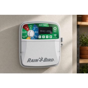 Rain Bird ESP-TM2I 12 istasyonlu iç mekân sulama kontrol ünitesi sinematik görünüm