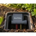 Rain Bird ESPBAT-BT 9V 2 istasyonlu Bluetooth kontrol ünitesi bahçede sinematik görünüm