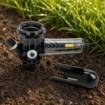 PRSDial Rain Bird solenoid vana basınç regülatörü bahçede sinematik görünüm