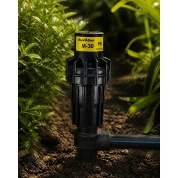 Rain Bird PSI-M30 30 PSI basınç regülatörü bahçede sinematik görünüm