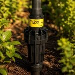 Rain Bird PSI-M50 50 PSI basınç regülatörü bahçede sinematik görünüm