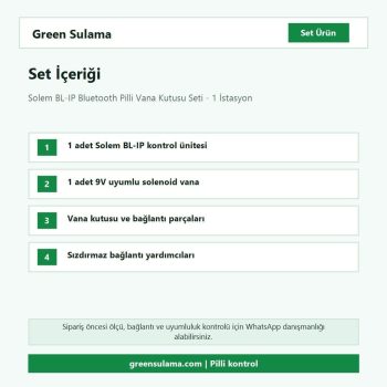Solem BL-IP Bluetooth pilli vana kutusu seti set içeriği ve parça listesi