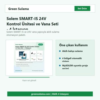 Solem SMART-IS 4 istasyon kontrol ve vana seti hazır sulama seti görseli