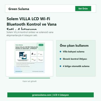 Solem VILLA 4 istasyon kontrol ve vana seti hazır sulama seti görseli
